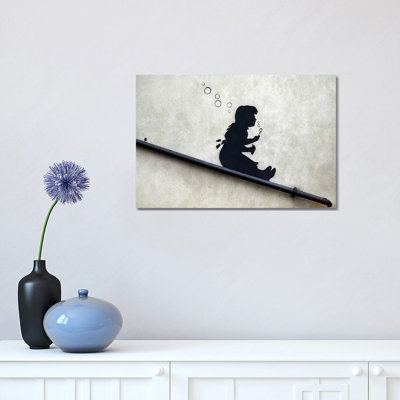 Bubble Girl - Wrapped Canvas Painting