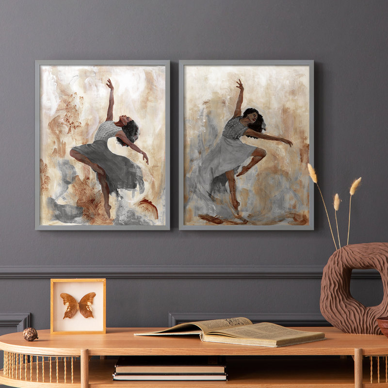 «Beautiful Dancer I», reproduction encadrée de qualité supérieure - prête à être accrochée - aucun clou requis - aucun clou requis