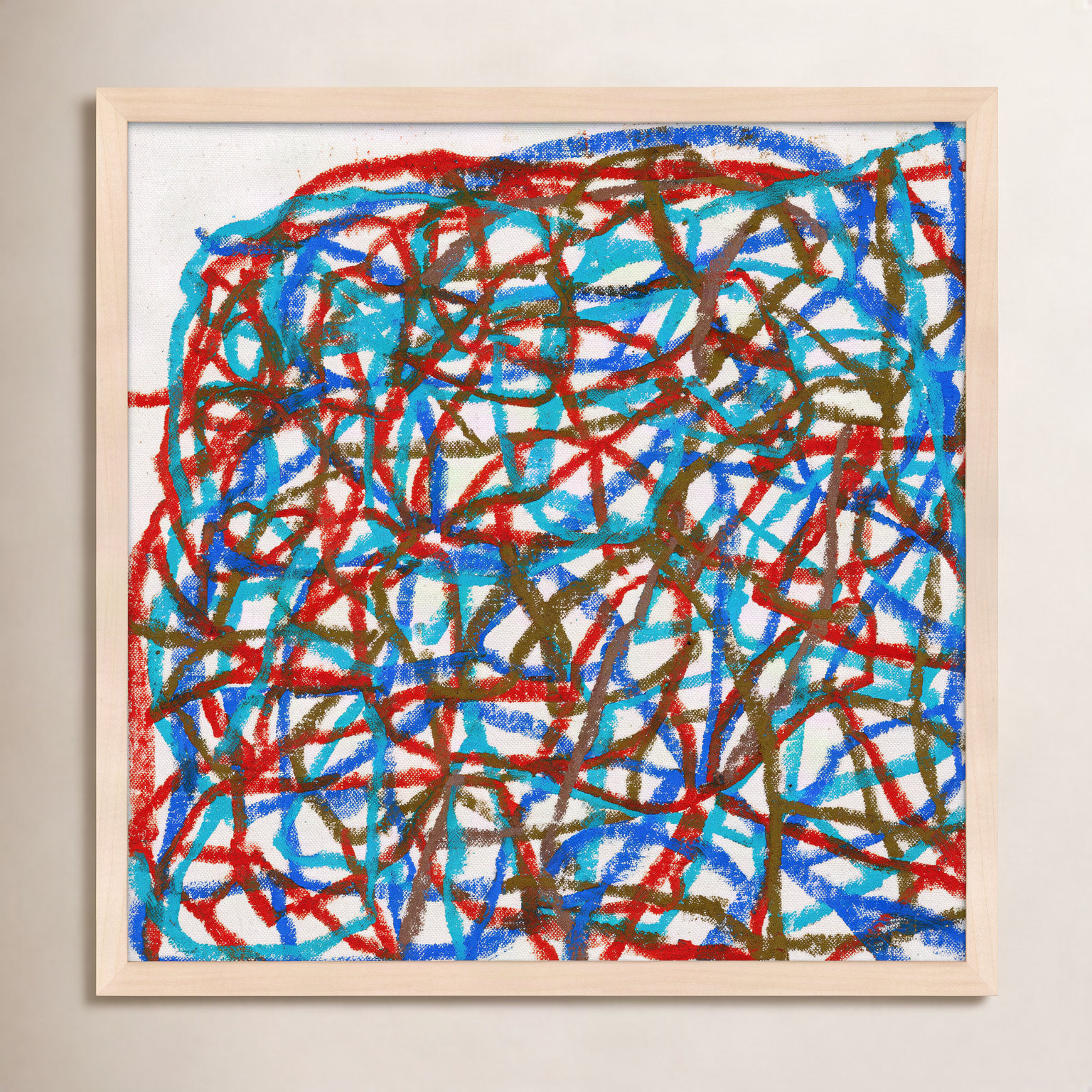 Dowlin "Expedition" Print by Stephanie Dennis, 30" H x 30" W  x 1.25" D, Maple