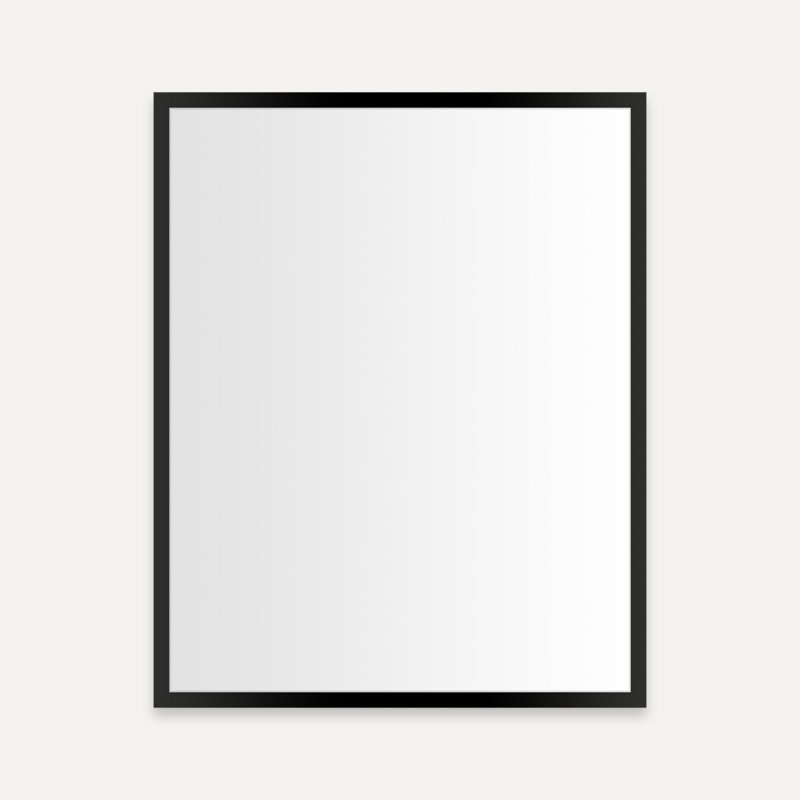 Profiles Edge Reversible Medicine Cabinet, 30" H x 23.25" W x 6" D, Matte Black
