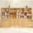 71" H X 94.5" W Bookcase Cabinet With Open Shelves & Large Storage Drawers (2B+2C)