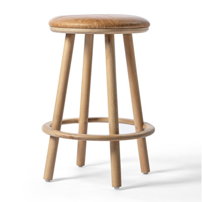 Elio Genuine Leather Counter Stool