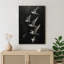 Oiseaux volants sur fond noir, décoration murale minimaliste, reproduction d'art sur toile-1329561799-1329561795