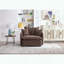 Chaise surdimensionnée en chenille pivotante à 360 ° - 3 coussins - brun-2025014256