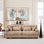Canapé modulaire Cloud Couch, canapé modulaire moderne avec causeuse, canapé modulaire à assise profonde avec coussins d'accoudoirs, canapé Flanelette avancé et confortable pour la chambre à coucher (4 oreillers)