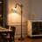 Tiffany Style Floor Lamp With Stained Glass Shade, 62-Inch Arched Gooseneck Design, Adjustable Reading Light For Living Room, Bedroom, Or Home Office