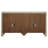 Solano Sideboard with Sliding Glass Doors and Adjustable Shelves, Weathered Mango
