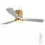 Ventilateur de plafond décoratif 52 pouces avec télécommande 6 vitesses et 3 pales en bois massif réversible pour moteur DC-1165442138-1174145861