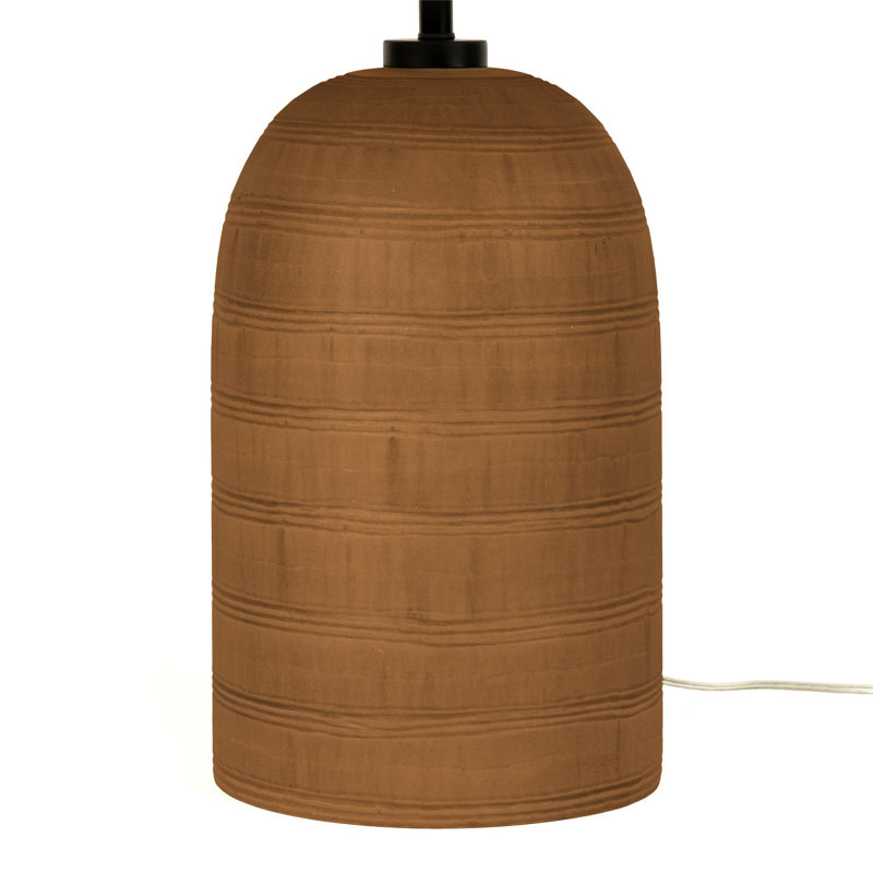 Brynner Table Lamp, Etched Amber Glass