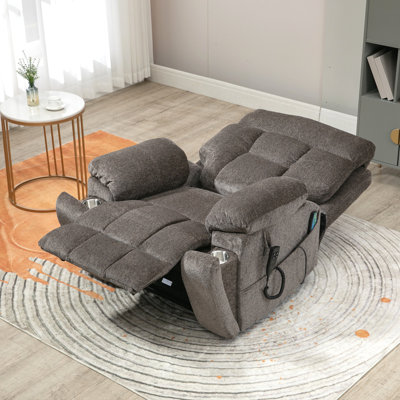 Stoehrs Extra Wide Lay Flat Recliner 400 lbs, Dual Motor Power Lift Recliner Chair for Elderly