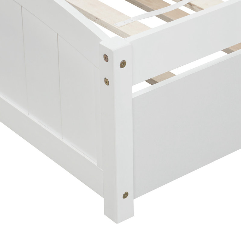 Lit plateforme simple Kaolin, Blanc