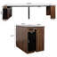 Table de salle à manger extensible, console pliante Transformer pour 2 à 10 personnes, table de salle à manger peu encombrante pour appartements et maisons, noyer