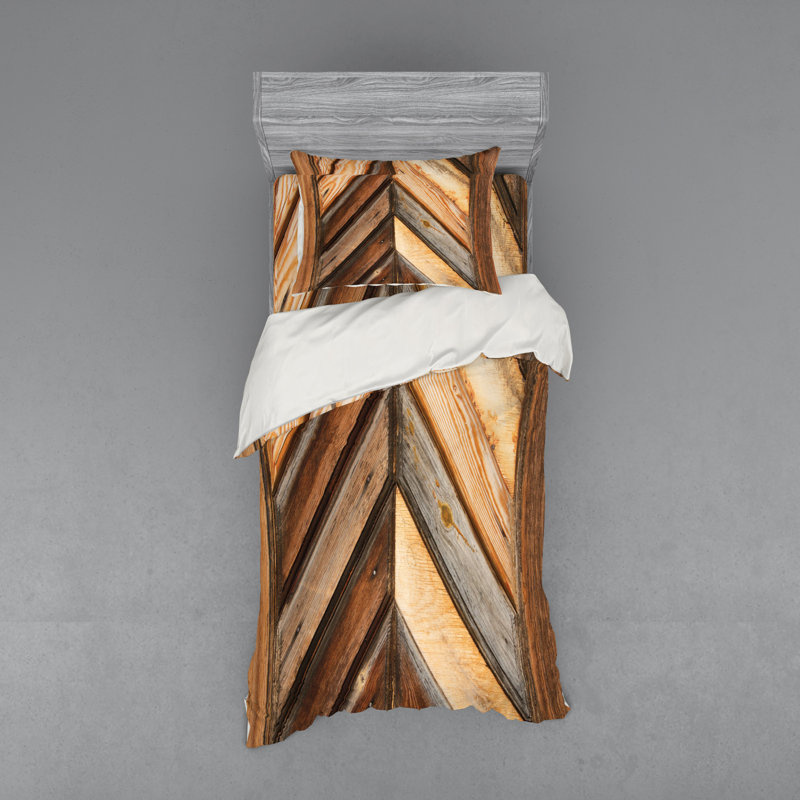Rustic Polyester Duvet Cover, Twin Duvet Cover + 2 Additional Pieces