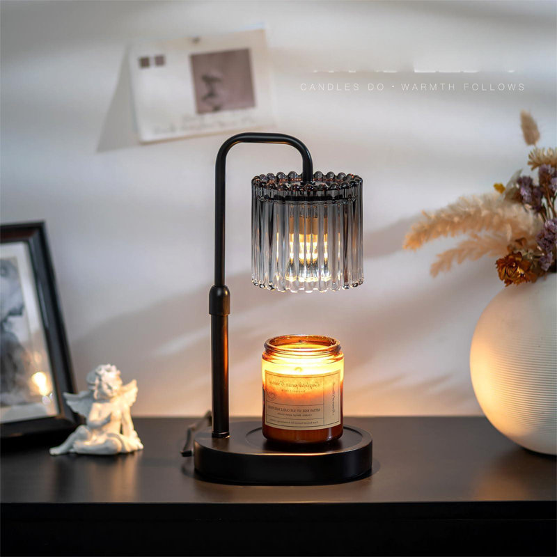 Candle Warmer Lamp With Timer: Black Candle Warming Lamp Height Adjustable Wax Melt Warmer Dimmable Modern Farmhouse New Home Bedroom Decor Mothers Day Housewarming Gift For Women