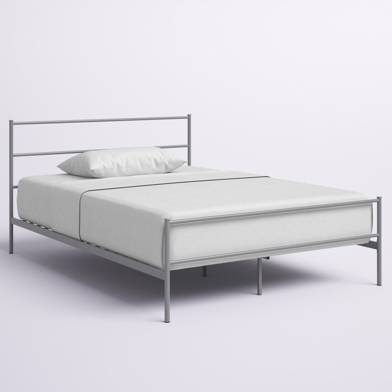 Alina Platform Bed Frame, Gray, Queen