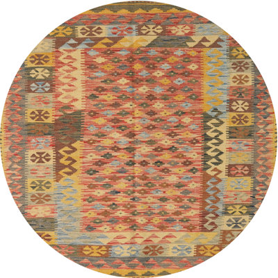 Tapis orange/jaune/vert contemporain Cottondale