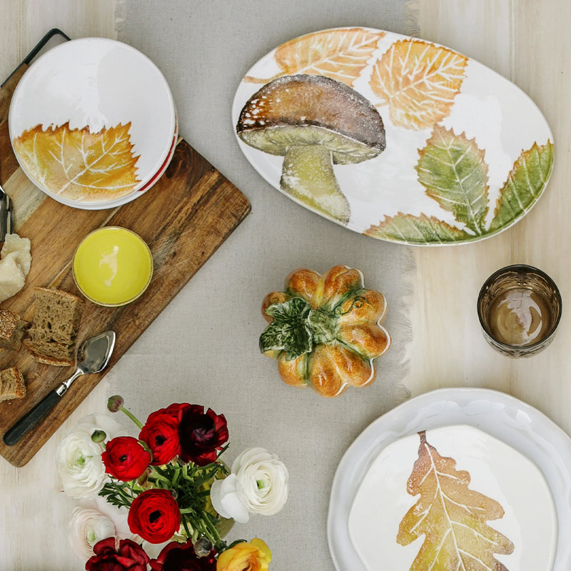 VIETRI Autunno Terra Bianca Oval Platter