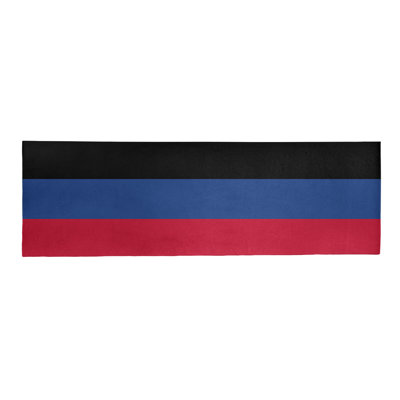 Tapis à rayures rouge/bleu/noir