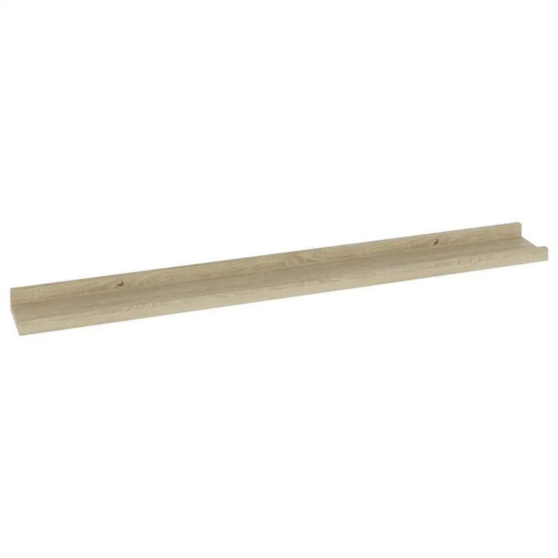 Gracelinn 4 Piece Floating Shelf, 3cm H x 80cm W x 9cm D, Sonoma Oak