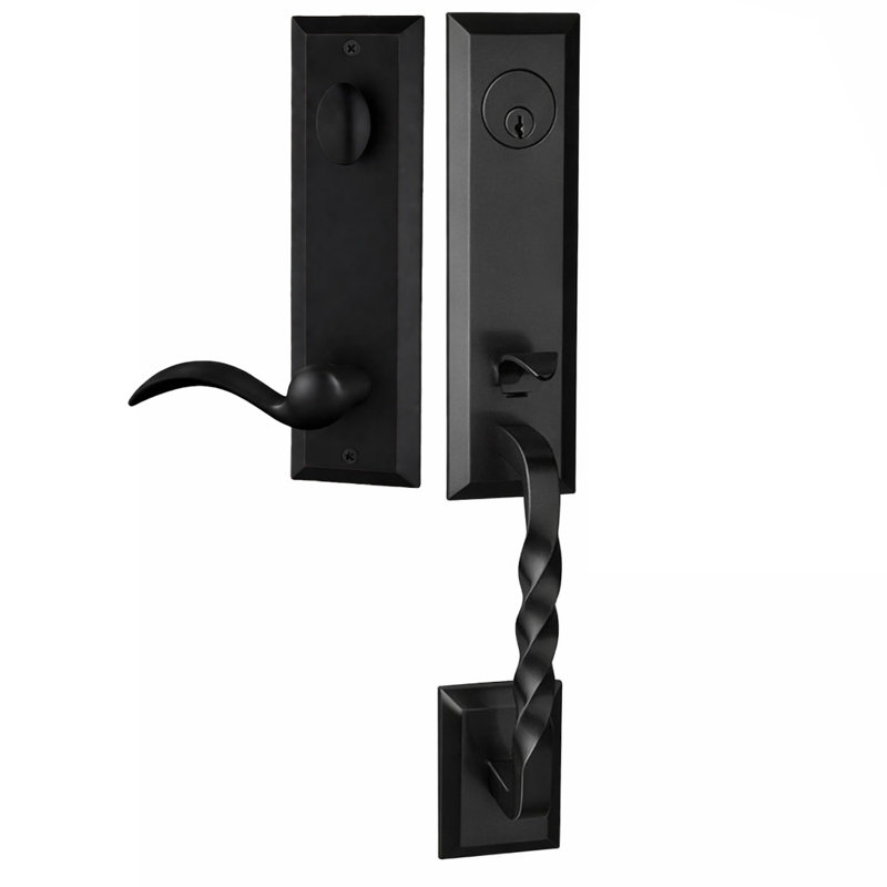 Ensemble de poignée Bravura 915-909 avec levier Columbus noir mat - L, Gauche