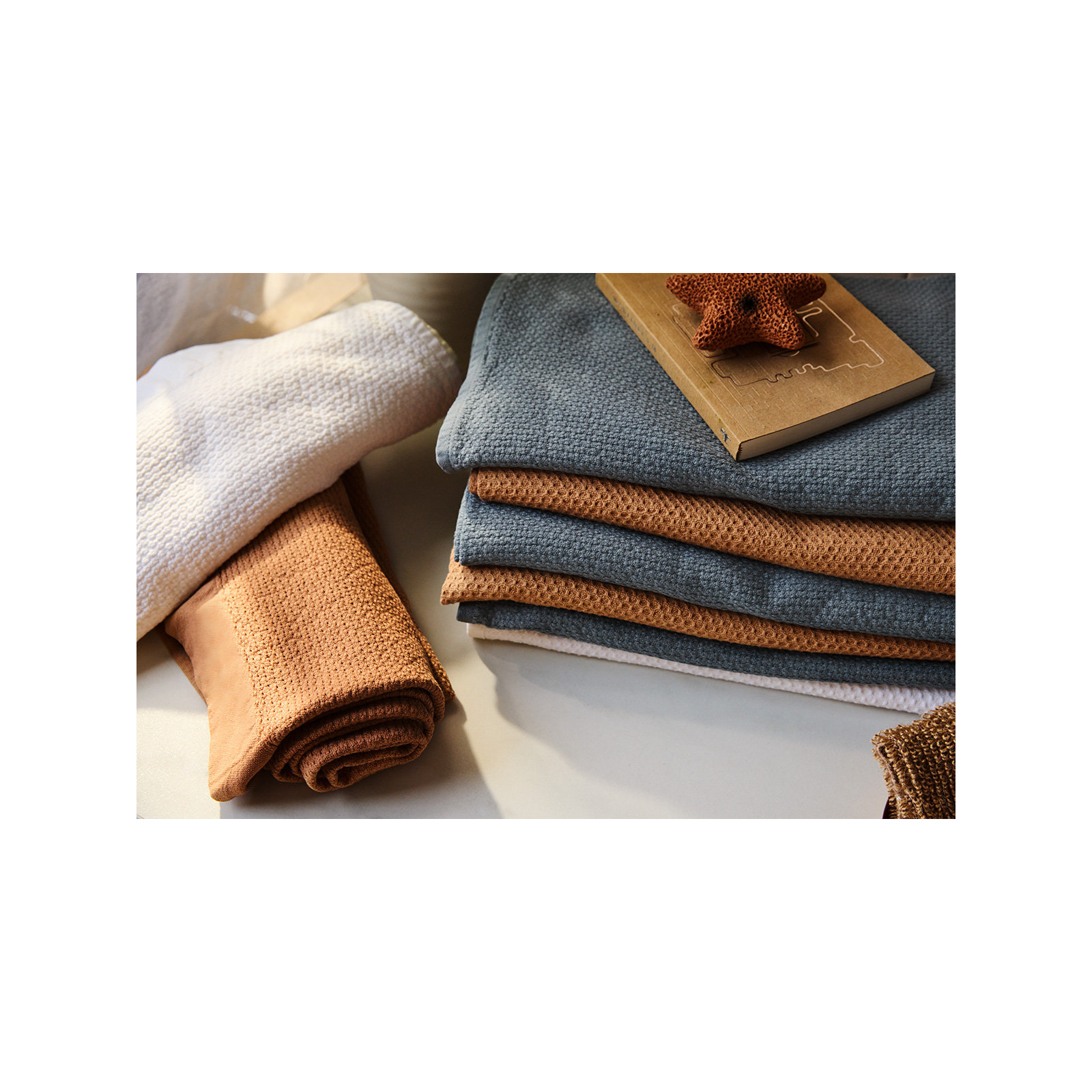 Adriatic Organic 6pc Towel Set, Ginger