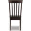 Chaise de salle à manger Hammis Rake Back, ensemble de 2, brun foncé