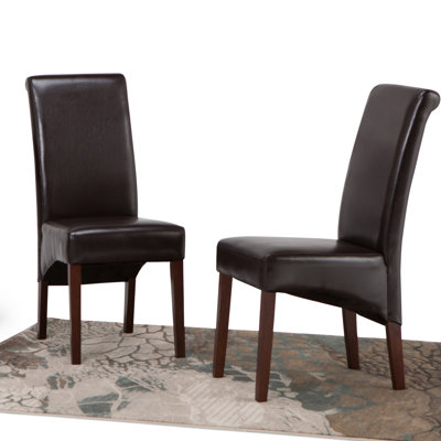 Avalon Upholstered Parson Dining Chair with Ergonomic Curved Backrest in Modern Style