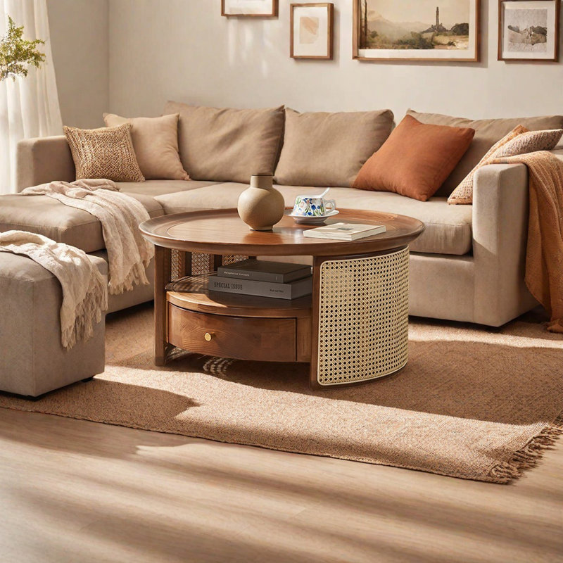 Table basse Nordic, Marron foncé