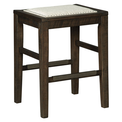 Hartzog Bar Stool with Solid Wood Frame