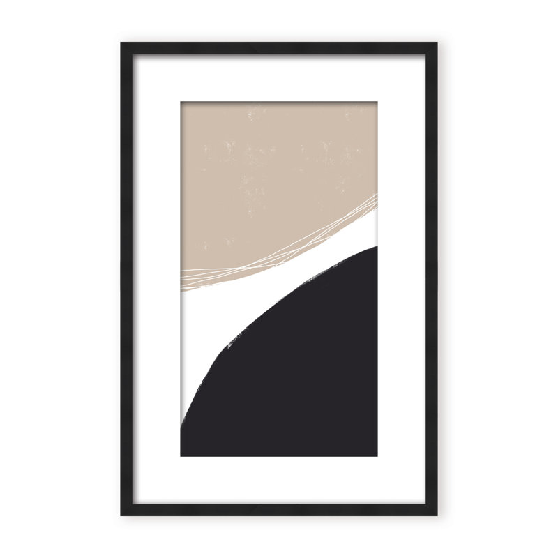 Abstract Joyful Harmony by  - Picture Frame Painting on Paper, 48" H x 32" W x 1.125" D, Framed Print, Gold
