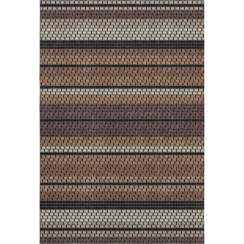 Premium Machine Washable Mayfield AMF2427 Striped Rug, Paprika, 9' x 12'
