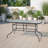 Amlie 31.5" x 55" Rectangular Tempered Glass Metal Patio Table with Umbrella Hole by Flash Furniture-1327715029