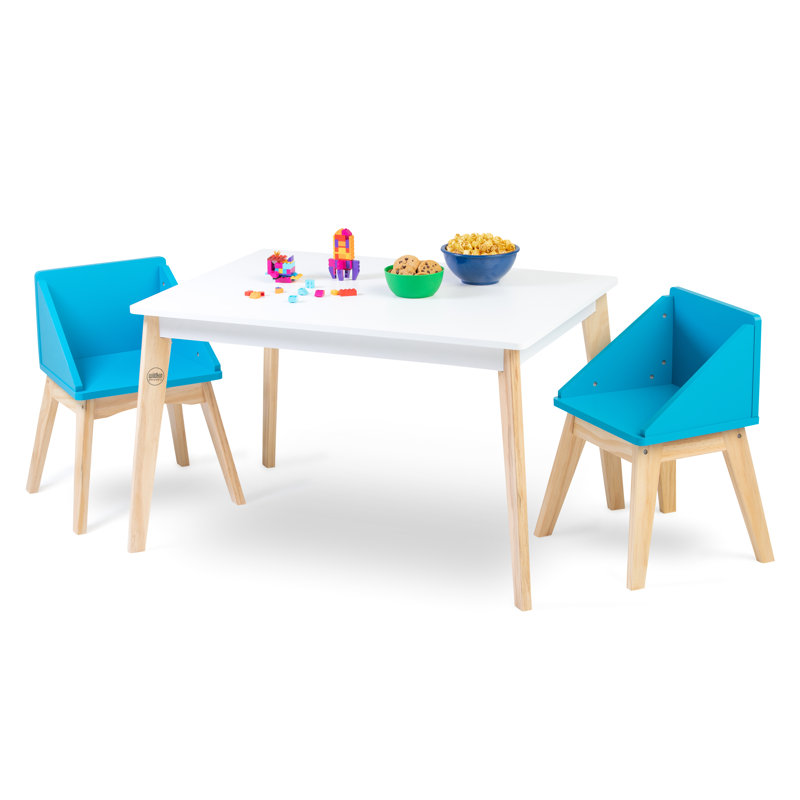 Ensemble de table et chaises Wildkin, Naturel / bleu