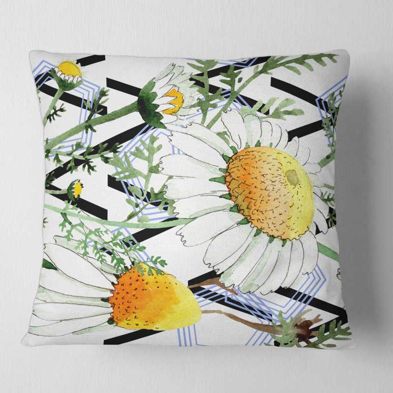 Geometric Throw Pillow, 16" x 16"