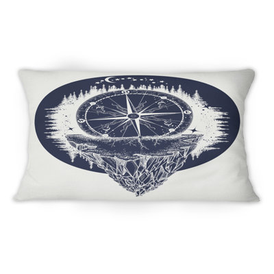 Coussin Compass And Mountain