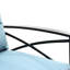 Chaise berçante pour l'extérieur - housses de coussin bleues, instructions d'assemblage faciles, robustes et confortables, se déplacent facilement, avec une table à assise profonde-495839286