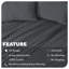 Ensemble de draps en jersey respirant 100% coton jersey | Toutes saisons, gris anthracite-101033610-101033605