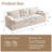 3-Seater Chenille Sofa With 6.2" Thick Cushion & Removable Armrest Pillows-964748192