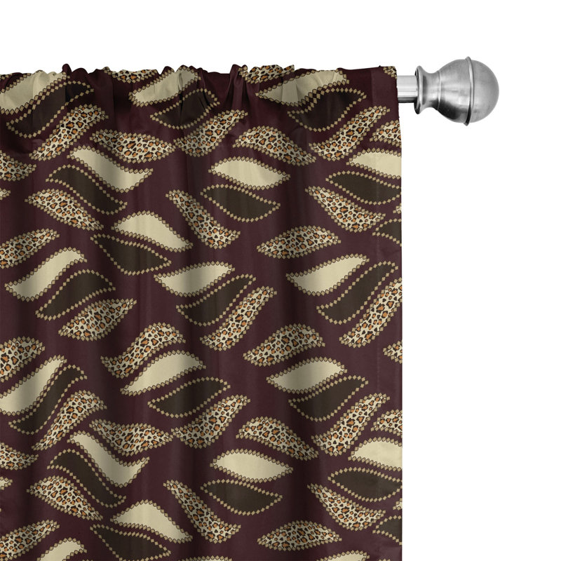 Abstract Semi-Sheer Rod Pocket Sliding Panel, 28" x 84"