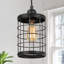 Luminaire suspendu industriel 1 lumière lanterne noire