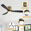 Ventilateur de plafond encastré en bois massif 52 "avec lumière, télécommande / application / commande intelligente-1614862645
