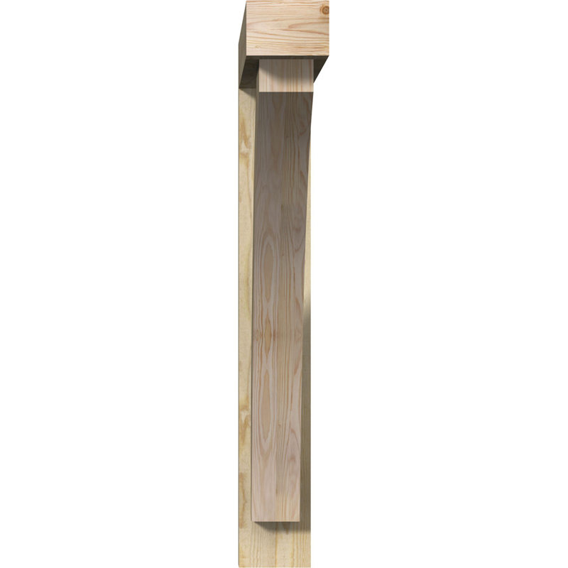 Thorton Block Bracket with Offset Brace, 6"W Douglas Fir (Rough Sawn), 44 x 44