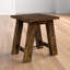 Table de bout à tréteaux en bois massif Koichiro