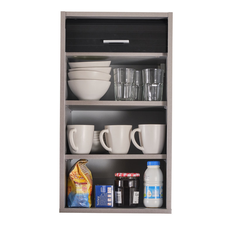 Atakan 72cm Kitchen Pantry, Aluminum/Black