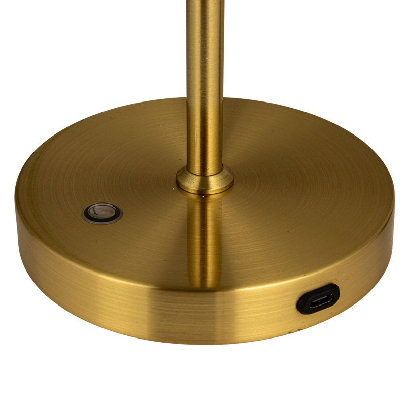 Carlene Metal Table Lamp, Gold, Gold