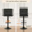 Swivel Upholstered Adjustable Height Counter Stool with Metal Frame