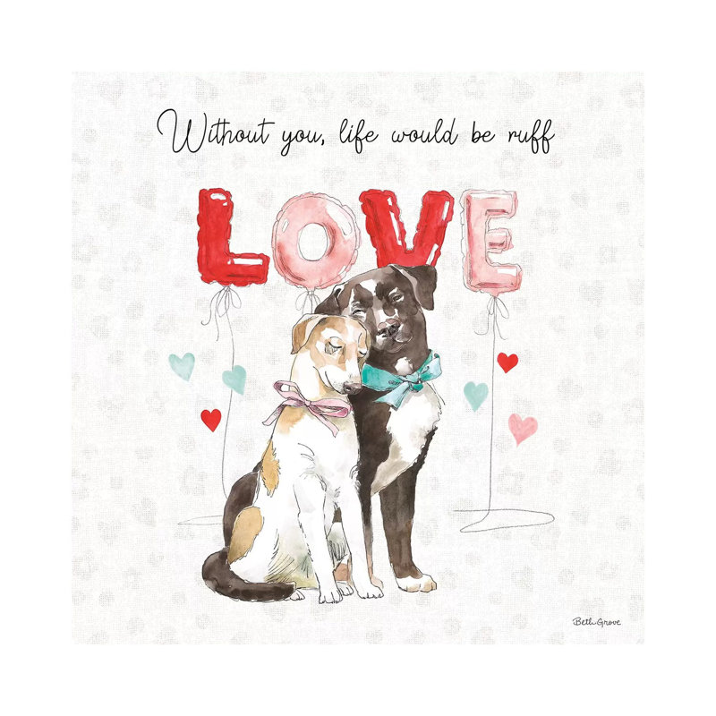Paws Of Love IV by Beth Grove - Wrapped Canvas Print, 66.04 cm H x 66.04 cm W x 1.91 cm D