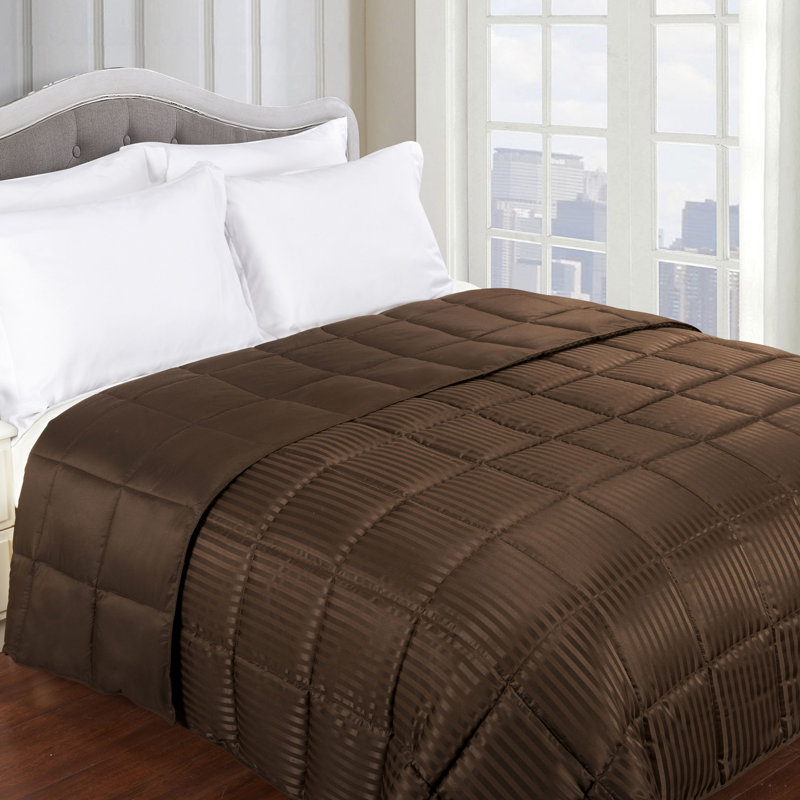 Couverture réversible en duvet synthétique toutes saisons , Simple/Simple XL, Chocolat