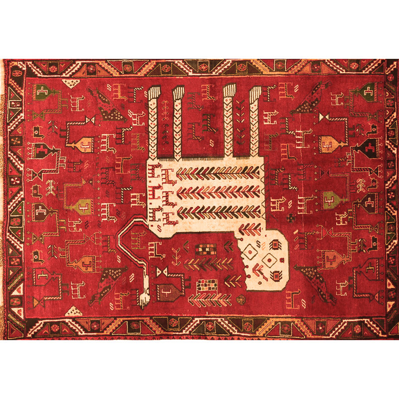 Tapis rectangulaire en laine et polyester tissé à la machine 2 pi x 4 pi Friedoline