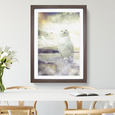 Snowy White Owl - Picture Frame Graphic Art